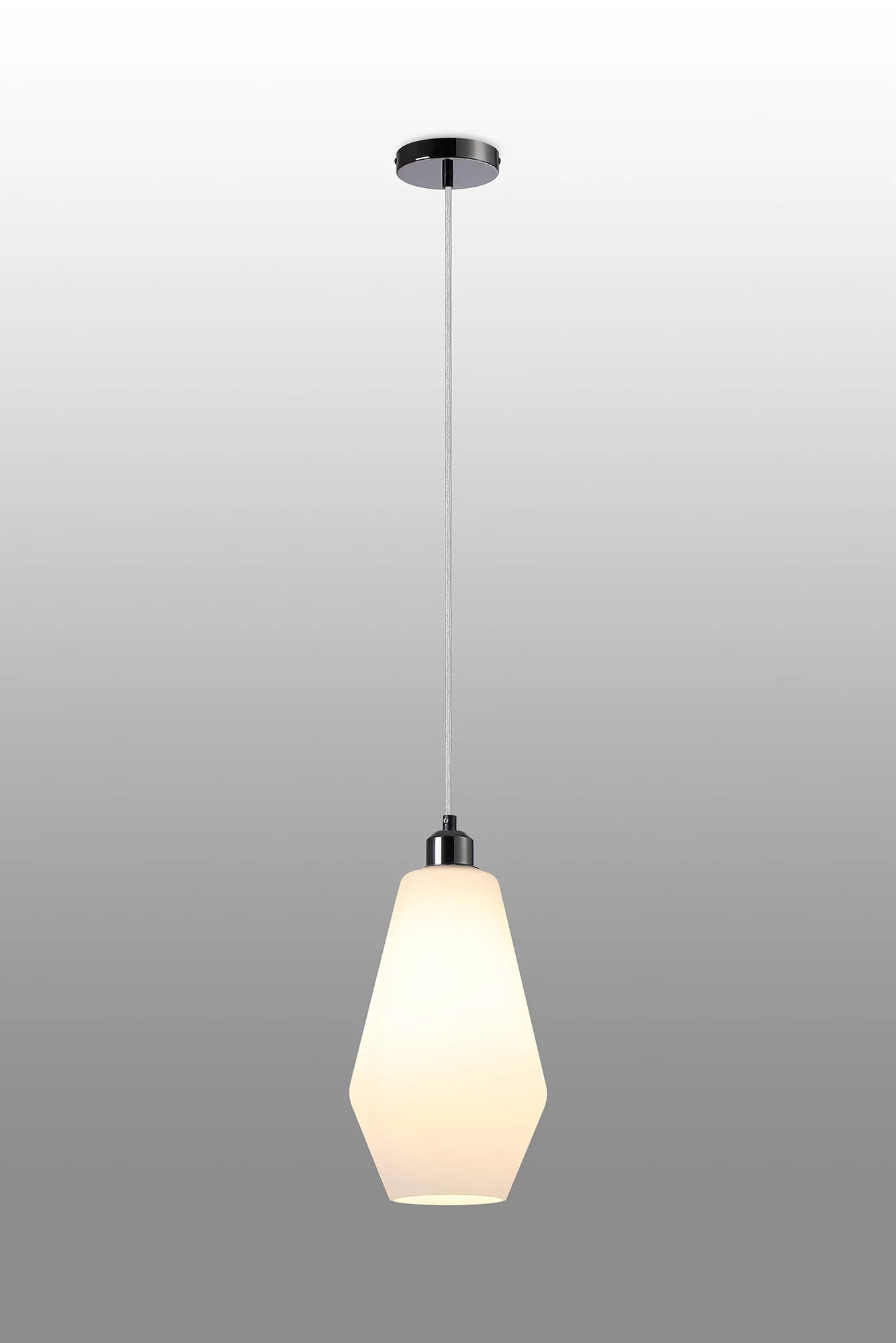 Cawdor Black Chrome Ceiling Lights Deco Single Pendant